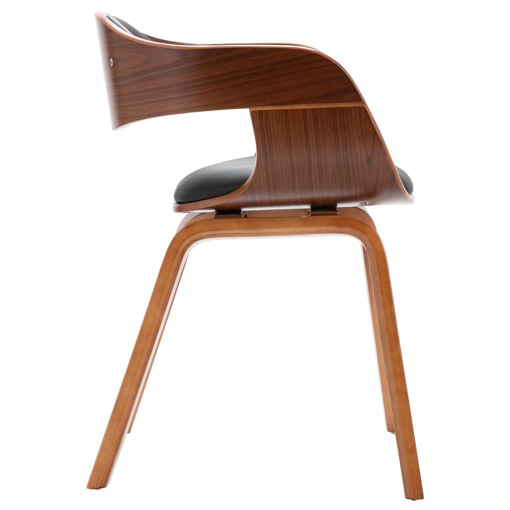 Sedie da Pranzo 4 pz in Legno Curvato e Similpelle | homemem39
