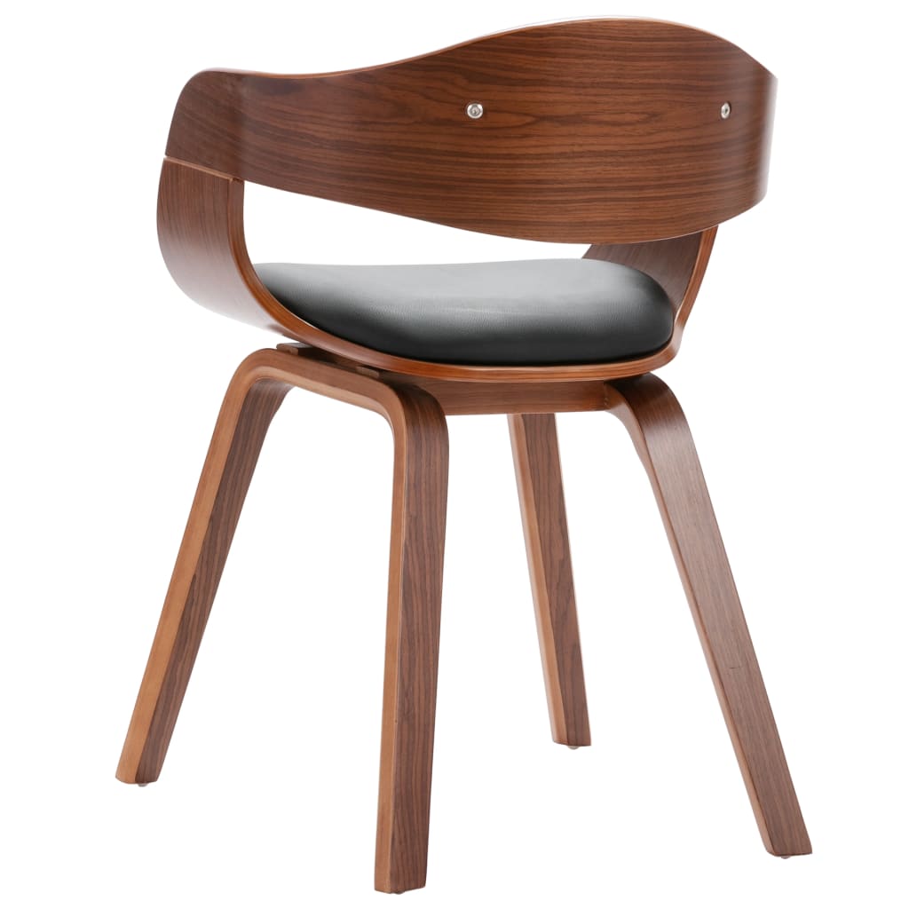 Sedie da Pranzo 4 pz in Legno Curvato e Similpelle | homemem39