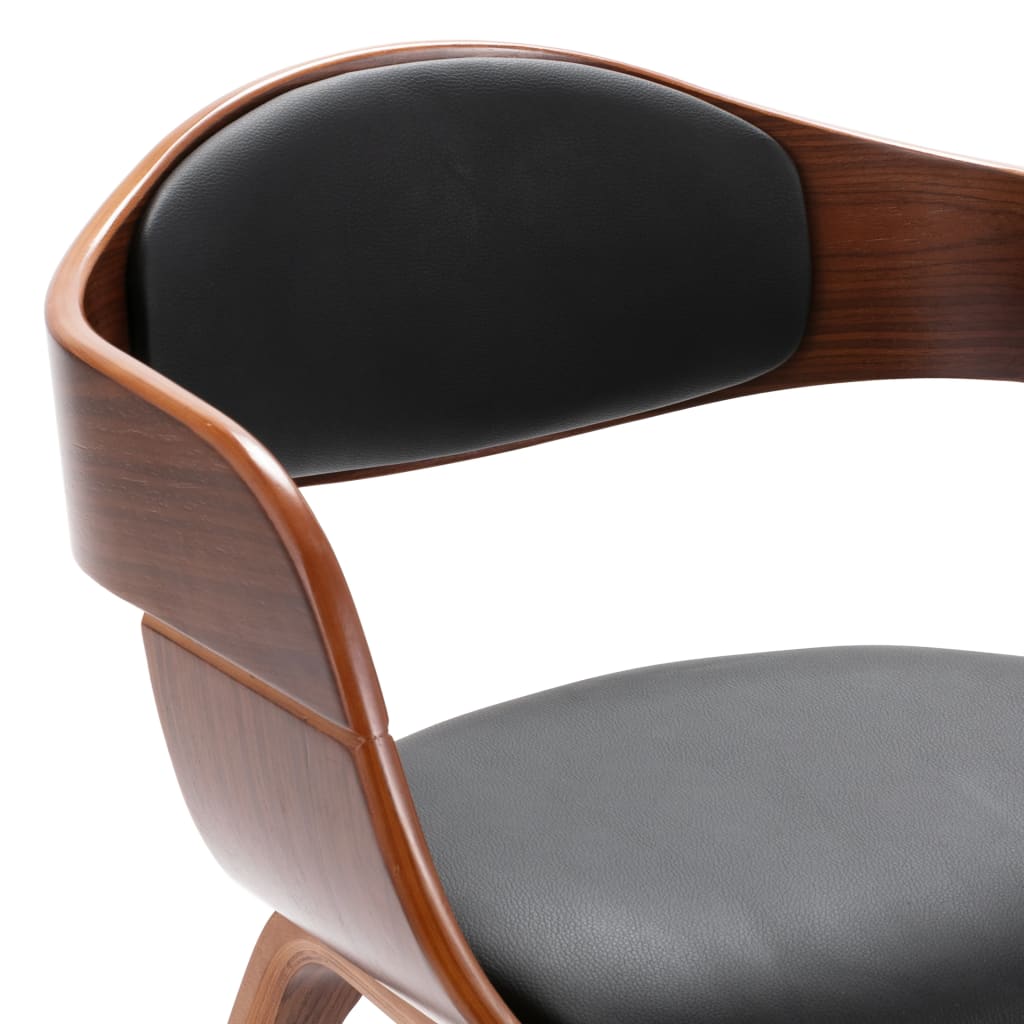 Sedie da Pranzo 4 pz in Legno Curvato e Similpelle | homemem39