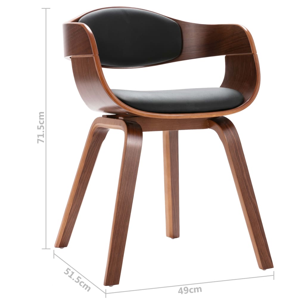 Sedie da Pranzo 6 pz in Legno Piegato e Similpelle | homemem39