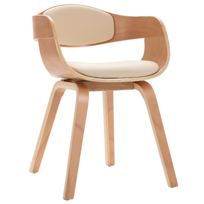 Sedie da Pranzo 4 pz in Legno Curvato e Similpelle | homemem39