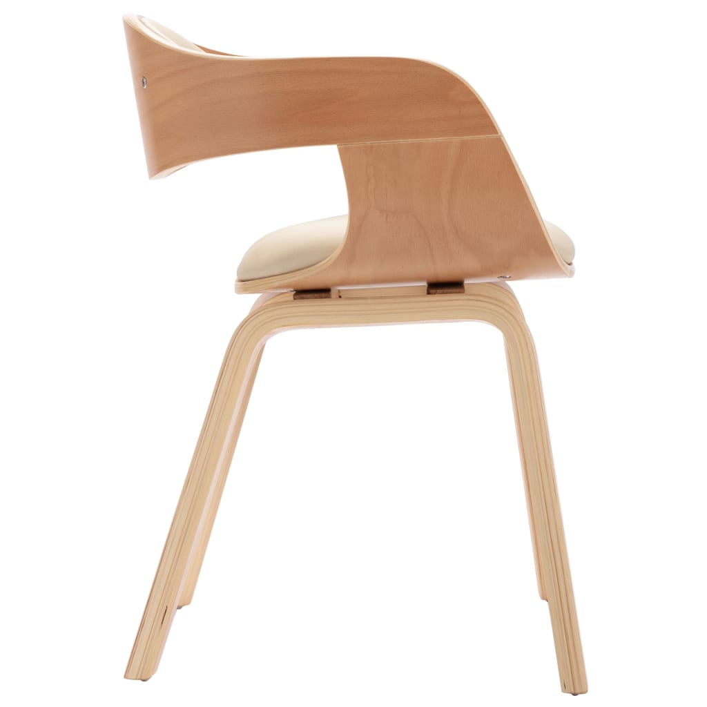 Sedie da Pranzo 4 pz in Legno Curvato e Similpelle | homemem39