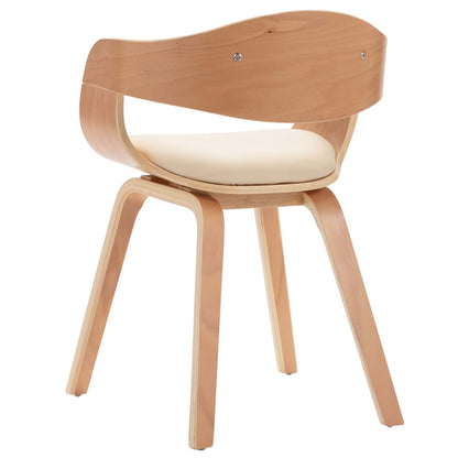 Sedie da Pranzo 4 pz in Legno Curvato e Similpelle | homemem39