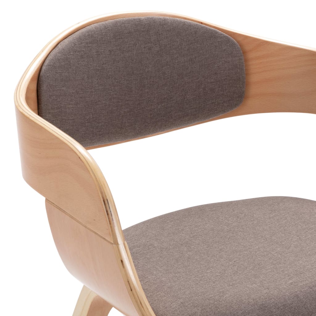 Sedie da Pranzo 6 pz Grigie in Legno Piegato e Tessuto Talpa | homemem39
