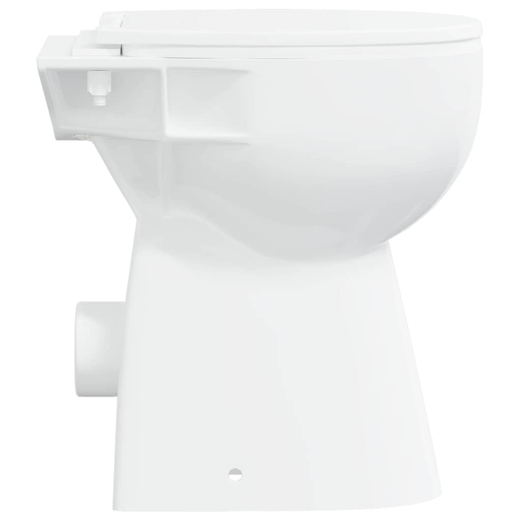 WC Senza Brida 7 cm Altezza Extra Chiusura Rallentata Ceramica Bianca | homemem39