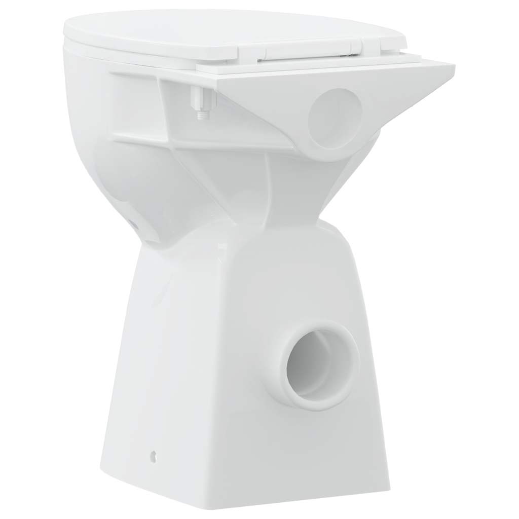 WC Senza Brida 7 cm Altezza Extra Chiusura Rallentata Ceramica Bianca | homemem39