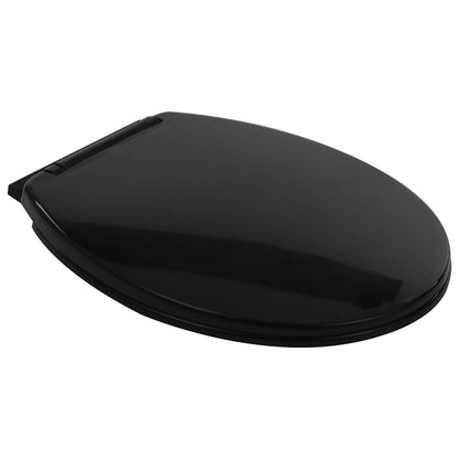 WC Senza Brida 7 cm Altezza Extra Chiusura Rallentata Ceramica Nera | homemem39