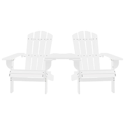 Sedie da Giardino Adirondack con Tavolino in Legno Abete Bianco
