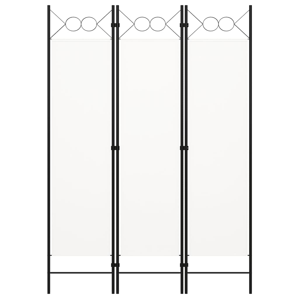 Paravento a 3 Pannelli Bianco 120x180 cm