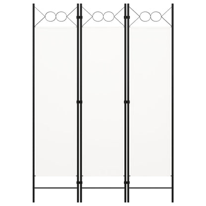 Paravento a 3 Pannelli Bianco 120x180 cm