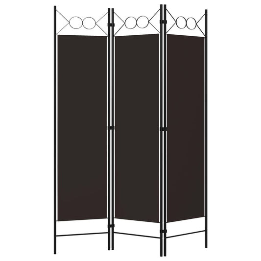 Paravento a 3 Pannelli Marrone 120x180 cm - homemem39