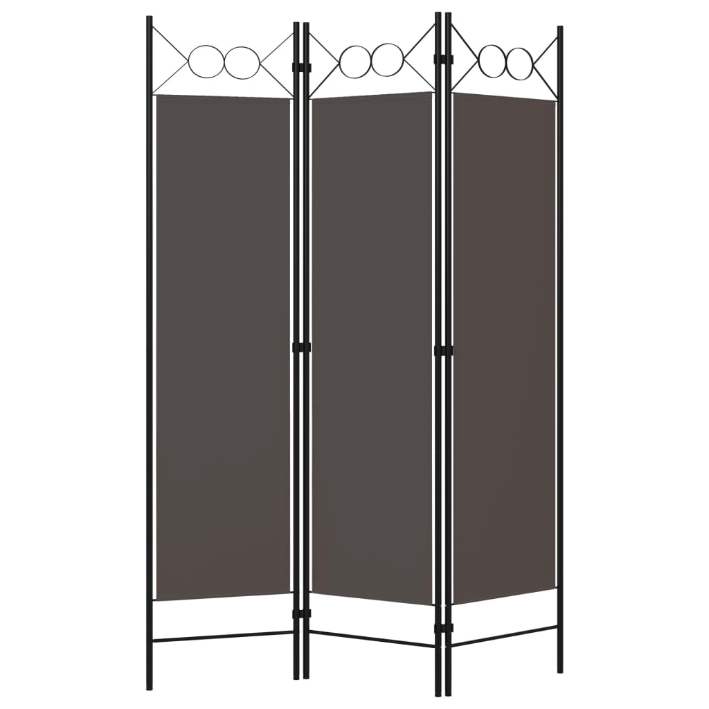Paravento a 3 Pannelli Antracite 120x180 cm - homemem39