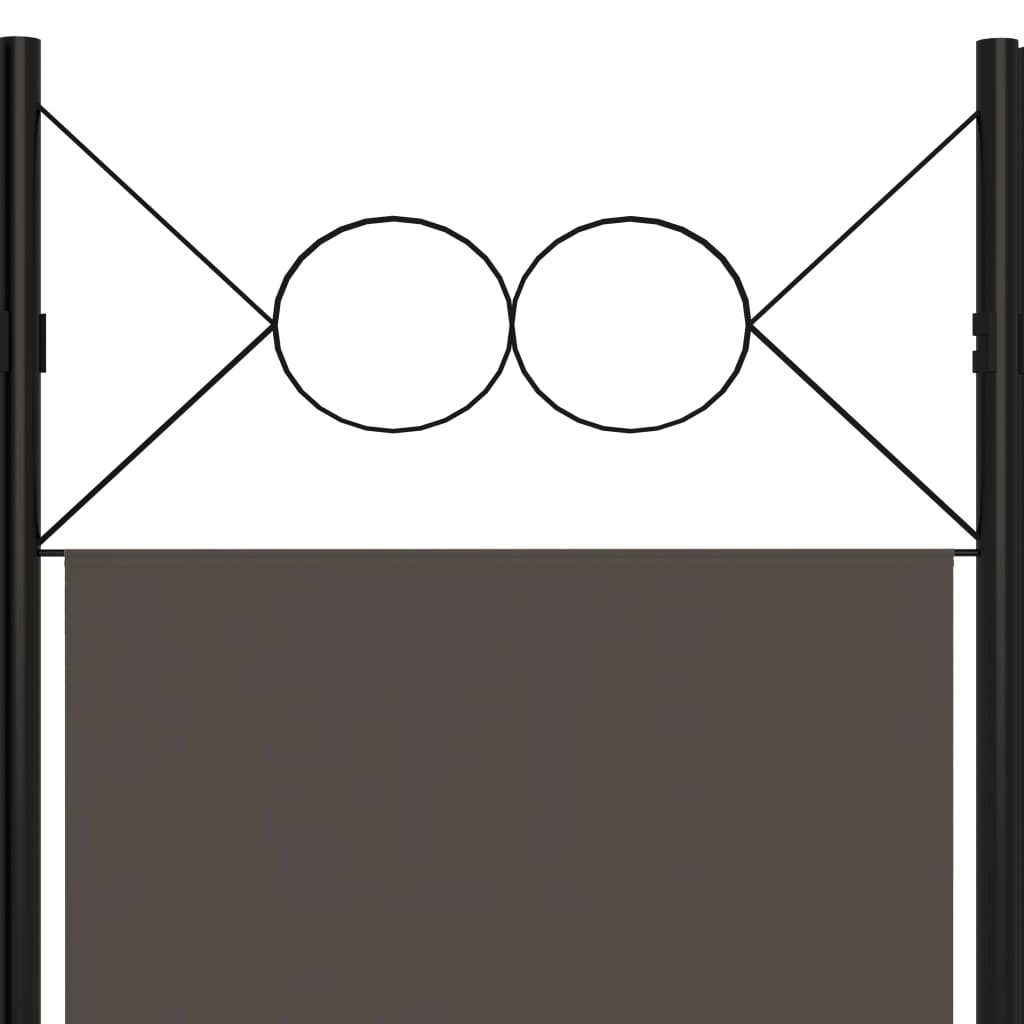 Paravento a 3 Pannelli Antracite 120x180 cm