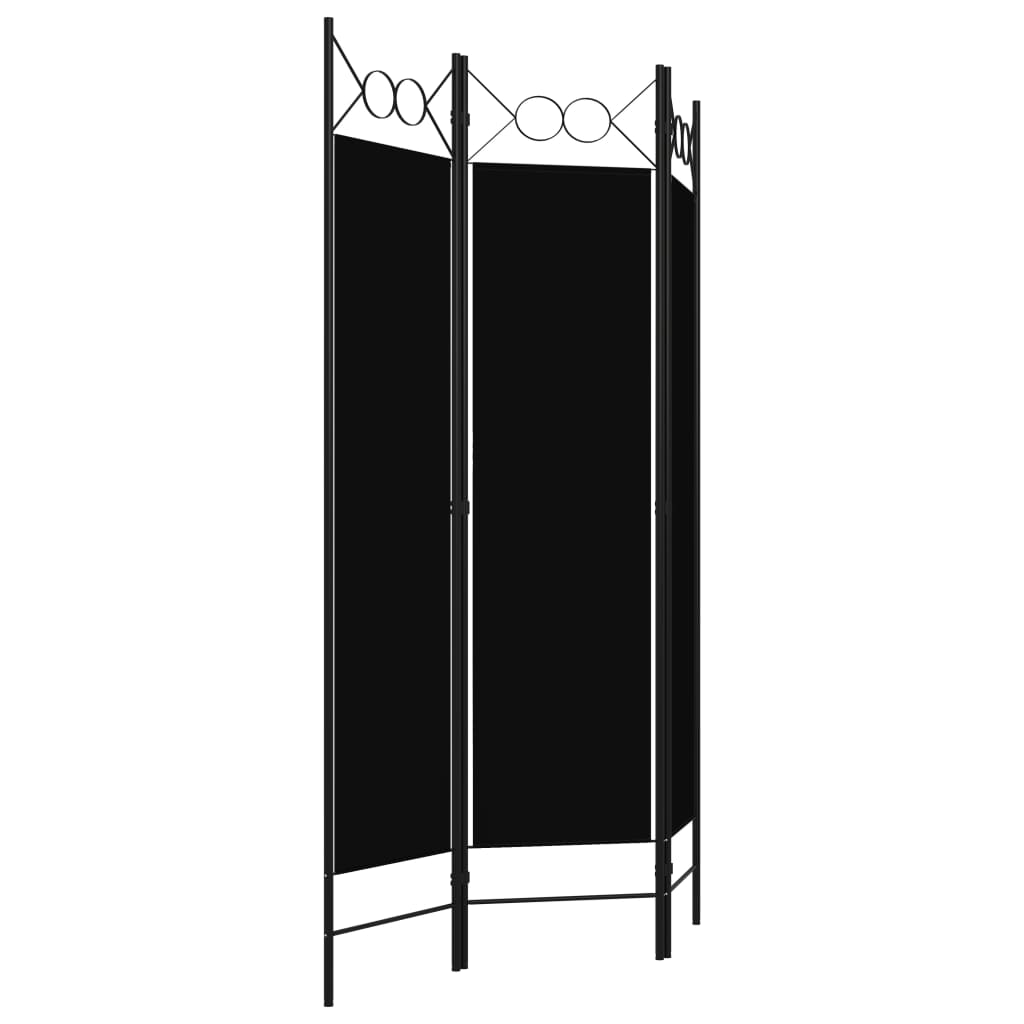 Paravento a 3 Pannelli Nero 120x180 cm - homemem39
