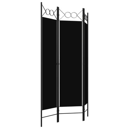 Paravento a 3 Pannelli Nero 120x180 cm - homemem39