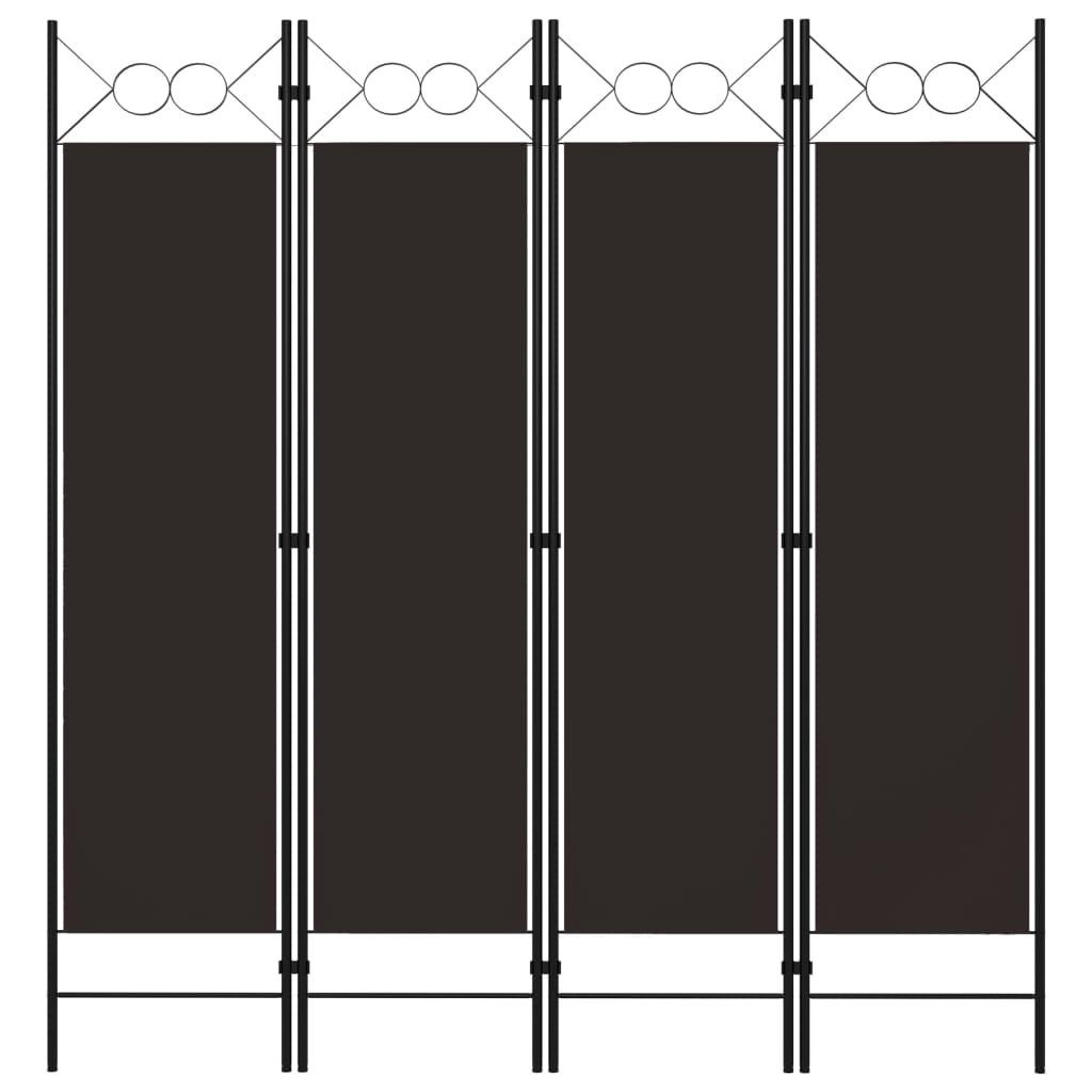 Paravento a 4 Pannelli Marrone 160x180 cm - homemem39