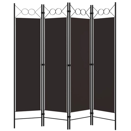 Paravento a 4 Pannelli Marrone 160x180 cm - homemem39