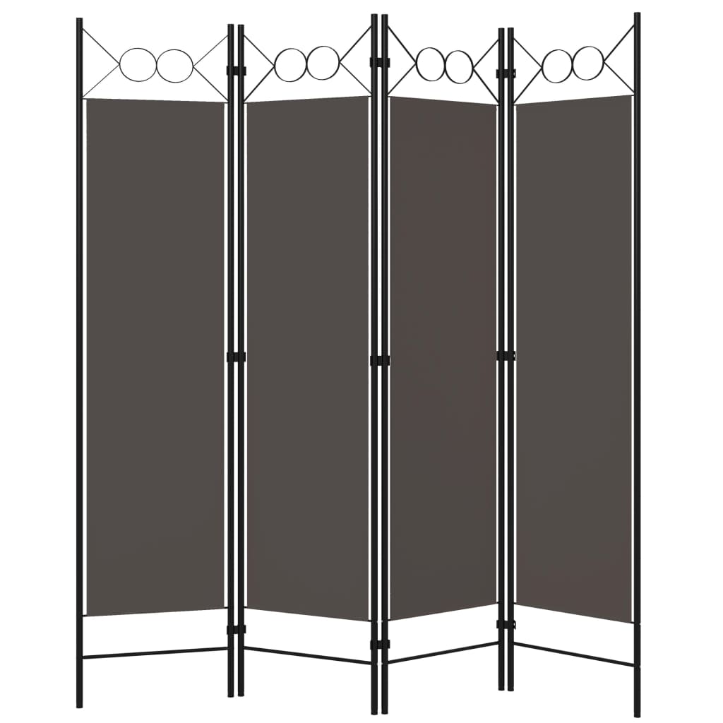 Paravento a 4 Pannelli Antracite 160x180 cm