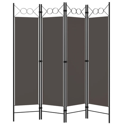 Paravento a 4 Pannelli Antracite 160x180 cm