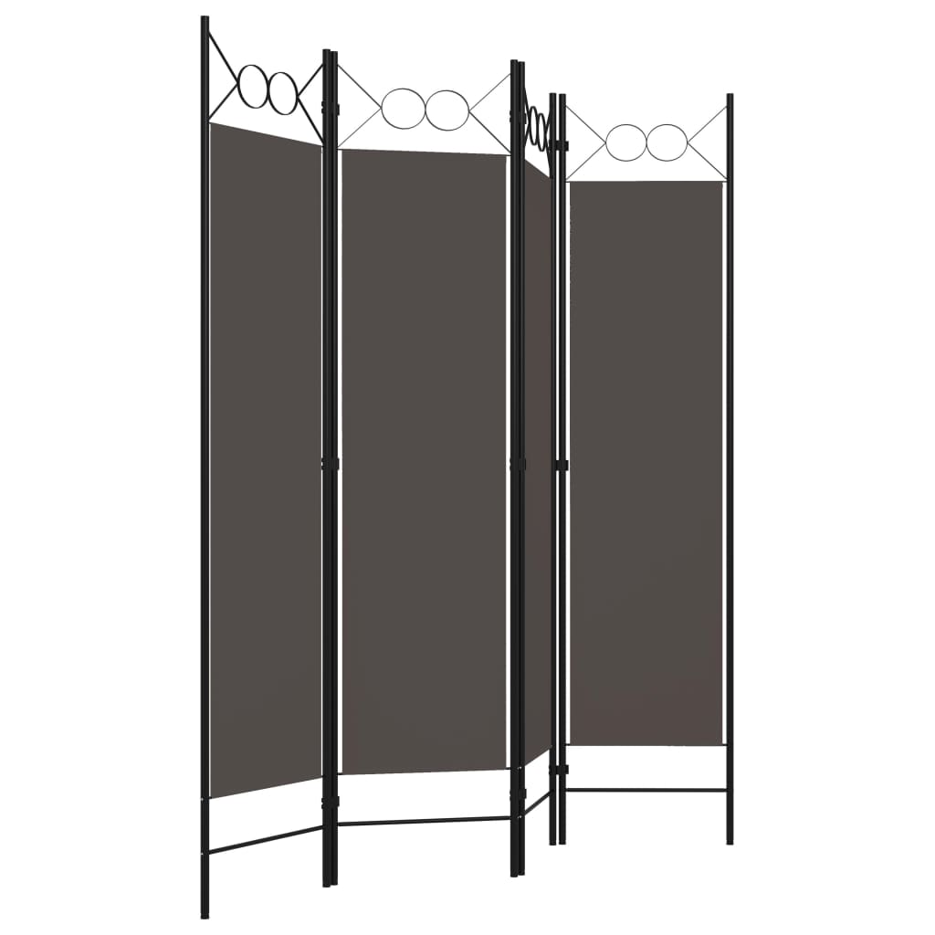 Paravento a 4 Pannelli Antracite 160x180 cm