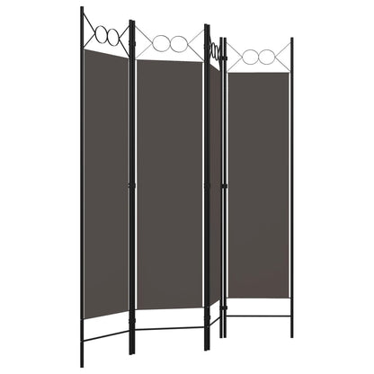 Paravento a 4 Pannelli Antracite 160x180 cm