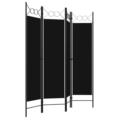 Paravento a 4 Pannelli Nero 160x180 cm - homemem39