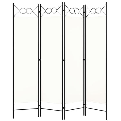 Paravento a 4 Pannelli Bianco 160x180 cm