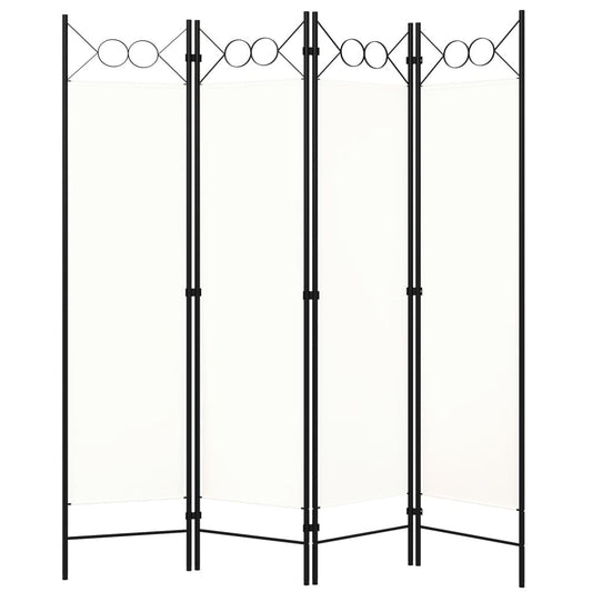 Paravento a 4 Pannelli Bianco 160x180 cm - homemem39