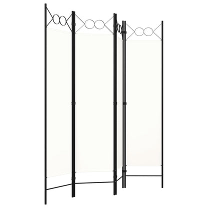 Paravento a 4 Pannelli Bianco 160x180 cm - homemem39