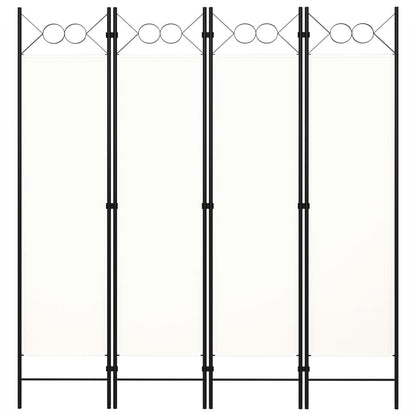 Paravento a 4 Pannelli Bianco 160x180 cm
