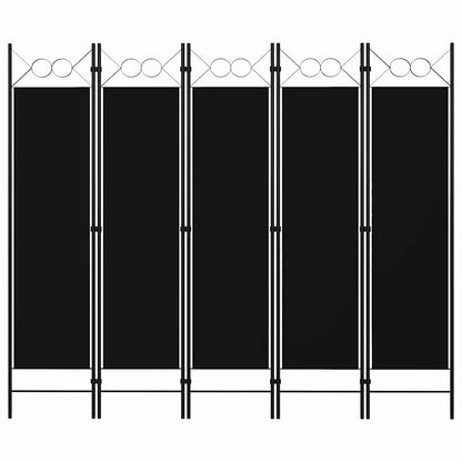 Paravento a 5 Pannelli Nero 200x180 cm | homemem39