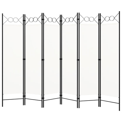 Paravento a 6 Pannelli Bianco 240x180 cm