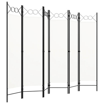 Paravento a 6 Pannelli Bianco 240x180 cm