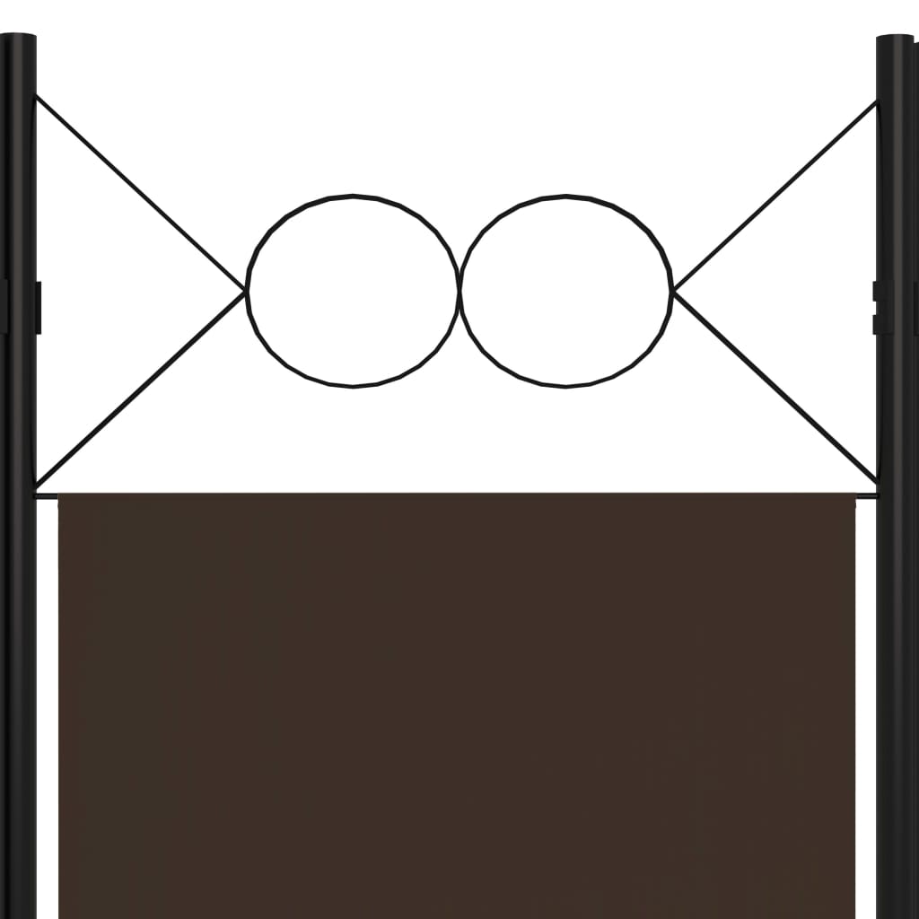 Paravento a 6 Pannelli Marrone 240x180 cm | homemem39