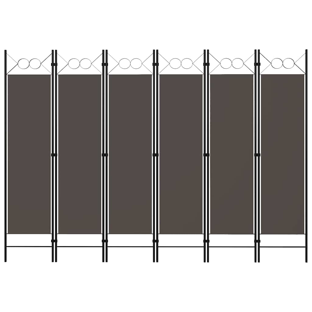 Paravento a 6 Pannelli Antracite 240x180 cm