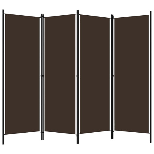 Paravento a 4 Pannelli Marrone 200x180 cm - homemem39