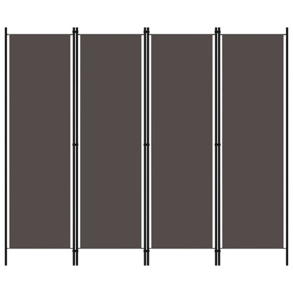 Paravento a 4 Pannelli Antracite 200x180 cm