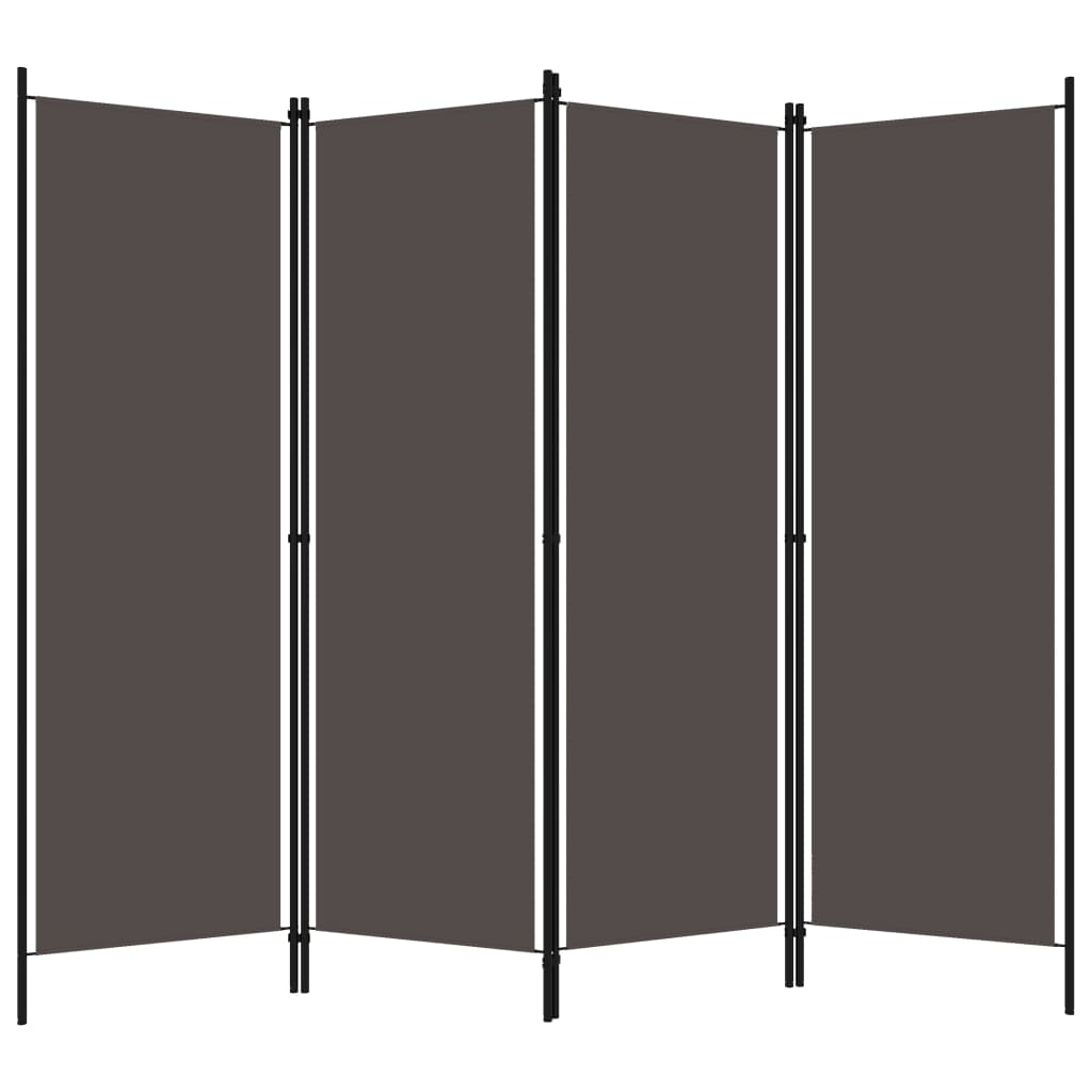 Paravento a 4 Pannelli Antracite 200x180 cm | homemem39