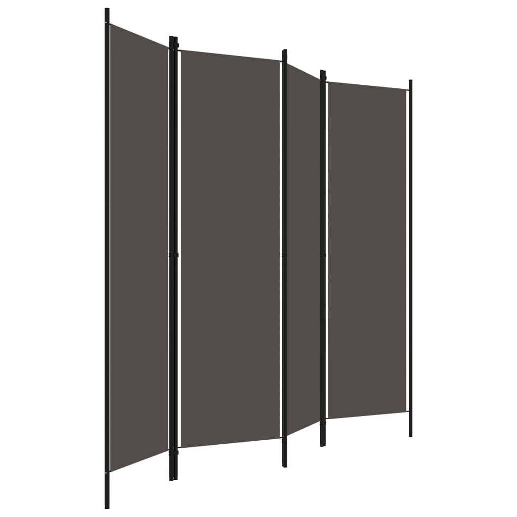 Paravento a 4 Pannelli Antracite 200x180 cm - homemem39