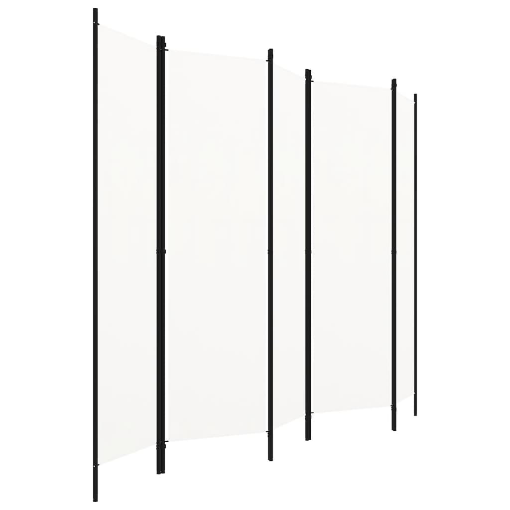 Paravento a 5 Pannelli Bianco 250x180 cm - homemem39