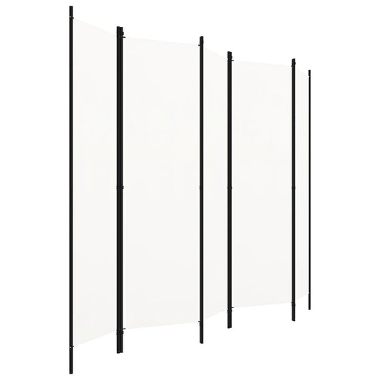 Paravento a 5 Pannelli Bianco 250x180 cm - homemem39