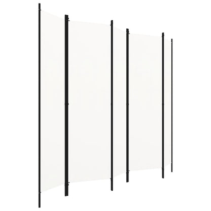 Paravento a 5 Pannelli Bianco 250x180 cm