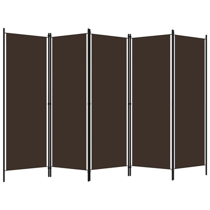 Paravento a 5 Pannelli Marrone 250x180 cm - homemem39