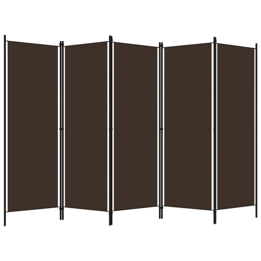 Paravento a 5 Pannelli Marrone 250x180 cm - homemem39