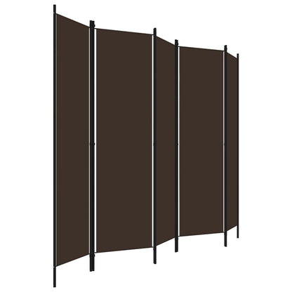 Paravento a 5 Pannelli Marrone 250x180 cm - homemem39