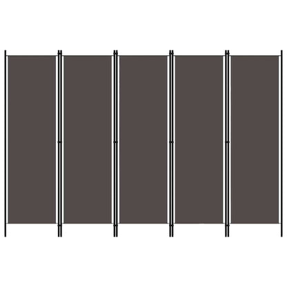 Paravento a 5 Pannelli Antracite 250x180 cm