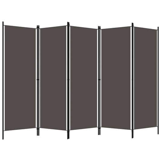 Paravento a 5 Pannelli Antracite 250x180 cm - homemem39