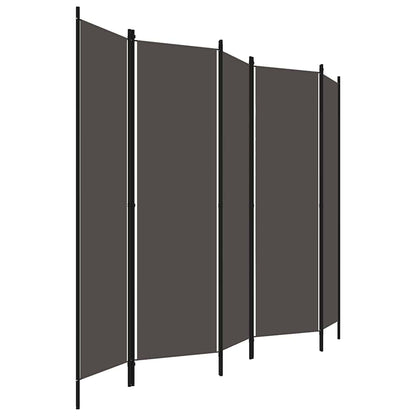 Paravento a 5 Pannelli Antracite 250x180 cm | homemem39
