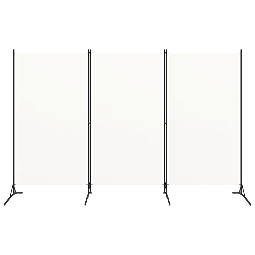 Divisorio a 3 Pannelli Bianco 260x180 cm in Tessuto - homemem39
