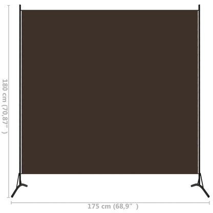 Paravento Marrone 175x180 cm in Tessuto | homemem39